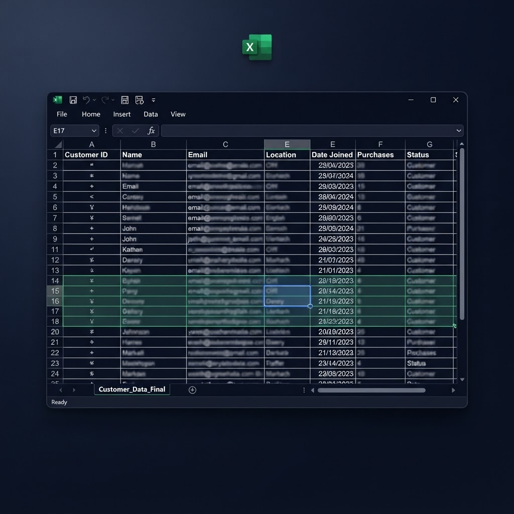 Customer Data Cleaning using Excel preview